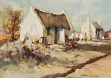 Cape Village by Christiaan Nice, oil on board, offered Sep 2019