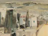 Sidney Goldblatt, Jerusalem, oil on board