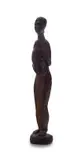 Michael Gagashe Zondi, Mother and Child, carved wood on wooden base