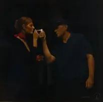 James Mooney, Lighter, oil on board