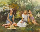 Mari Vermeulen-Breedt, Young Women in a Garden