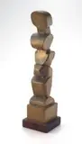 Hannes Harrs, Totem, bronze mounted on a wooden base