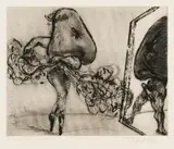 William Kentridge, Mirror Available, 2010, burnishing, drypoint etching, spitbite and sugarlift aquatint