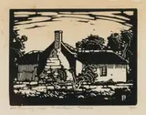 Ou Huise, Silverton (Nilant 41) by Jacobus Hendrik Pierneef, linocut, sold Jun 2019