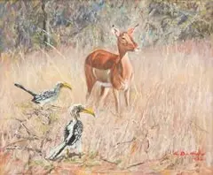 Giuseppe Bottero, Good Neighbours, oil on canvas