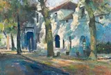 Stellenbosch Street Scene by Errol Boyley, oil on canvas laid down on board, offered Jun 2019