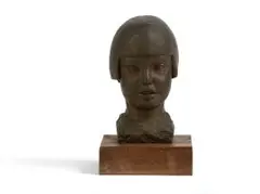 Moses Kottler, Cassie, bronze mounted on a wooden base