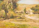 Bitou Valley Farm by Errol Boyley, oil on cardboard, offered Jun 2019