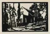 Huis in Rustenburg (Nilant 47) by Jacobus Hendrik Pierneef, linocut, sold Jun 2019