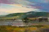 Landscape with Flock of Birds by Errol Boyley, oil on canvas laid down on board, offered Jun 2019