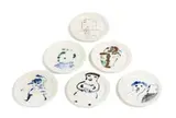 Robert Hodgins, Ceramic Plates, painted and glazed ceramic