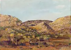 Nico Roos, Namib; Rock Formation, acrylic on paper