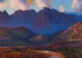 Brandwag Mountains, Worcester by Hugo Naude, oil on artist’s board, offered Jun 2019