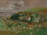Enslin Du Plessis, Near Ferryside, North Wales, oil on wood panel