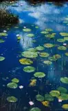 John Meyer, April Lilies, mixed media on canvas