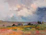 Farm Landscape by Errol Boyley, oil on board, offered Jun 2019