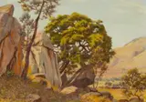 Erich Mayer, Landscape with Rock Formation