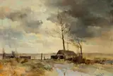 Winter Landscape by Errol Boyley, oil on board, offered Jun 2019