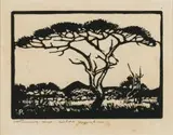 Sering Boom (sic) (Nilant 96) by Jacobus Hendrik Pierneef, linocut, sold Jun 2019
