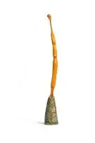 Lucas Sithole, Who is Coming? (LS7839), 1978, carved yellowwood on a liquid steel base