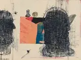 Maja Maljevic, Drawing 4, oil on canvas laid down on board