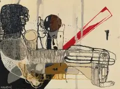 Maja Maljevic, Drawing 1, oil on canvas