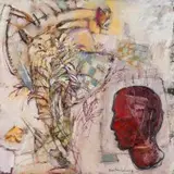 Philip Badenhorst, Red Portrait, oil on canvas