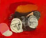 Maja Maljevic, Drawing 6, oil on canvas laid down on board