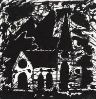 Hannes Meiring, Church, enamel on board