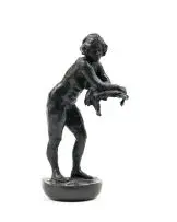 Cobus Haupt, Resting Nude, bronze with dark brown patina