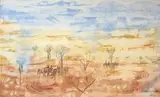 Gemsbokke in an Extensive Arid Landscape by Gordon Vorster, oil on canvas laid down on board, offered Jul 2019