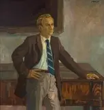 Alexander Podlashuc, Portrait of Anthony Humphreys, oil on board