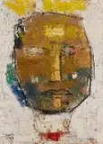 Fayetta Varney, Abstract Portrait, oil on board