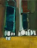 Joan Cundall-Allen, Abstract Composition, oil on canvas laid down on board