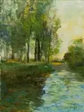 River in Spate, Petrusstroom, Midlands KwaZulu-Natal by Errol Boyley, oil on canvas, offered Jul 2019