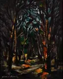 George Enslin, Dark Forest, oil on canvas