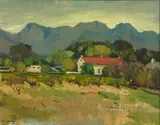 Cape Cottage with Vineyards by Piet van Heerden, oil on canvas, offered Jul 2019