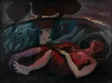 Harold Rubin, Reclining Nude, oil on canvas