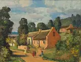 Genadendal Cottages by Piet van Heerden, oil on board, sold Jul 2019