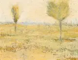 Landscape by Pieter van der Westhuizen, oil on canvas board, sold Jul 2019