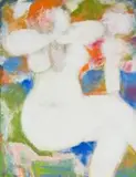 Nude by Douglas Portway, oil on paper, offered Jul 2019