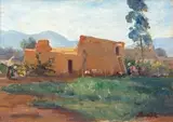 The Homestead by Hugo Naude, oil on canvas, sold Jul 2019