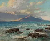 Allerley Glossop, A Windy Day (from Blaauwberg across the Bay), oil on board