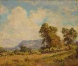 Edward Roworth, A View of Constantia, oil on canvas laid down on board