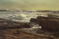Dino Paravano, Seascape, pastel on paper