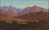 Tinus de Jongh, Mountainous Landscape, oil on canvas