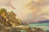 Gabriel de Jongh, Coastal Scene, oil on canvas