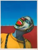 Norman Catherine, Walls without Clouds, colour screenprint