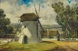 Heinrich von Michaelis, Mostert's Mill, Cape Town, oil on board