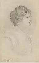 Portrait of a Woman by Jacobus Hendrik Pierneef, 26 by 17cm excluding frame; 60,5 by 49,5 by 2cm including frame, sold Jul 2019